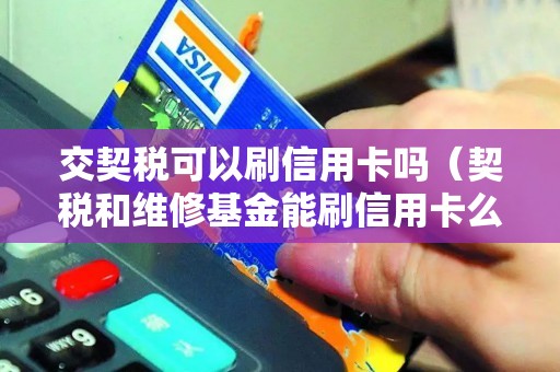 交契税可以刷信用卡吗（契税和维修基金能刷信用卡么）