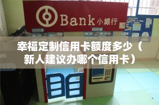 幸福定制信用卡额度多少（新人建议办哪个信用卡）
