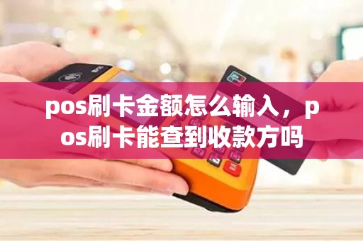 pos刷卡金额怎么输入，pos刷卡能查到收款方吗