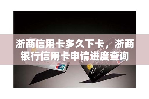 浙商信用卡多久下卡，浙商银行信用卡申请进度查询