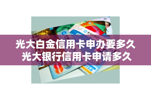 光大白金信用卡申办要多久 光大银行信用卡申请多久能下来