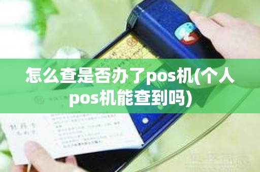 怎么查是否办了pos机(个人pos机能查到吗)