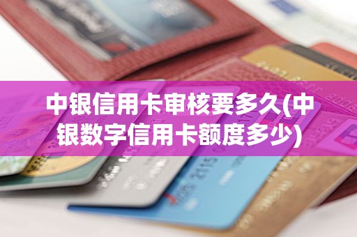 中银信用卡审核要多久(中银数字信用卡额度多少)