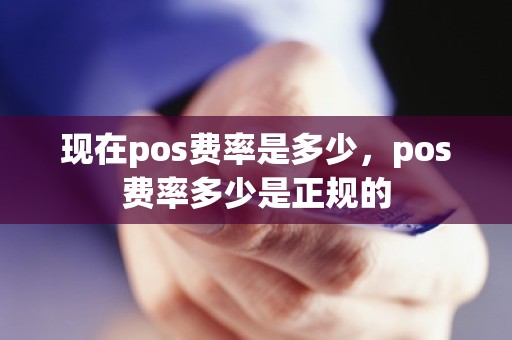 现在pos费率是多少，pos费率多少是正规的