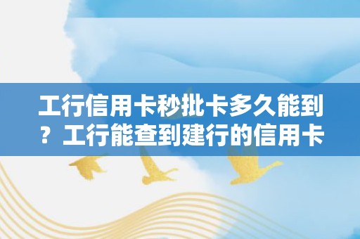 工行信用卡秒批卡多久能到？工行能查到建行的信用卡吗