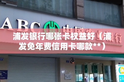 浦发银行哪张卡权益好（浦发免年费信用卡哪款**）