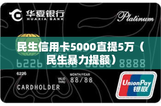 民生信用卡5000直提5万（民生暴力提额）