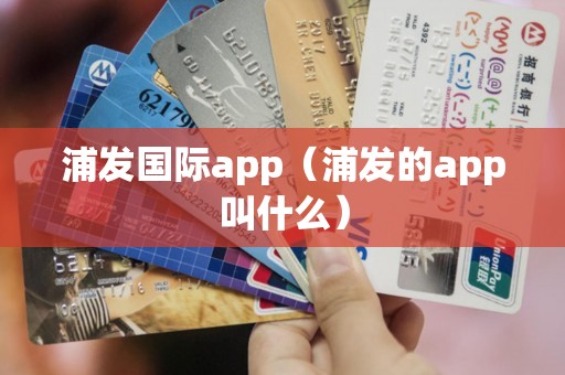 浦发国际app（浦发的app叫什么）