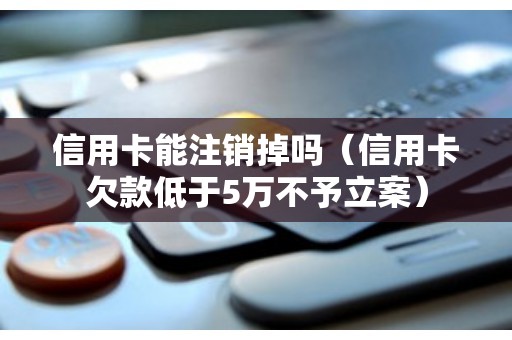 信用卡能注销掉吗（信用卡欠款低于5万不予立案）