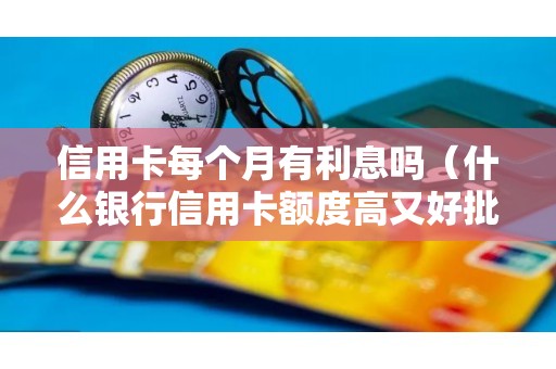 信用卡每个月有利息吗（什么银行信用卡额度高又好批）