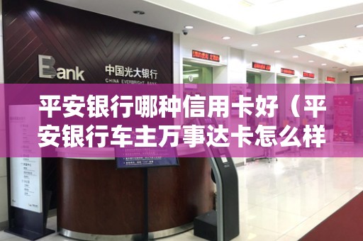 平安银行哪种信用卡好（平安银行车主万事达卡怎么样）
