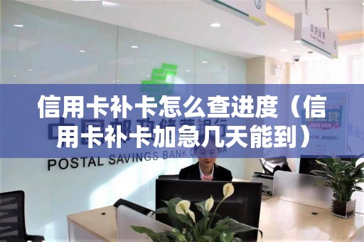 信用卡补卡怎么查进度（信用卡补卡加急几天能到）