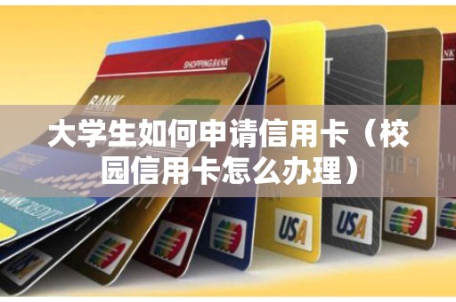 大学生如何申请信用卡（校园信用卡怎么办理）