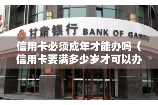 信用卡必须成年才能办吗（信用卡要满多少岁才可以办理）