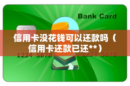信用卡没花钱可以还款吗（信用卡还款已还**）