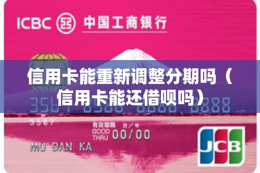 信用卡能重新调整分期吗（信用卡能还借呗吗）