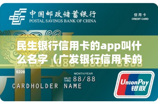 民生银行信用卡的app叫什么名字（广发银行信用卡的app是什么）