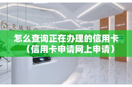 怎么查询正在办理的信用卡（信用卡申请网上申请）