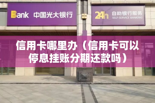 信用卡哪里办（信用卡可以停息挂账分期还款吗）
