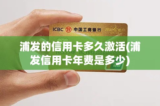 浦发的信用卡多久激活(浦发信用卡年费是多少)