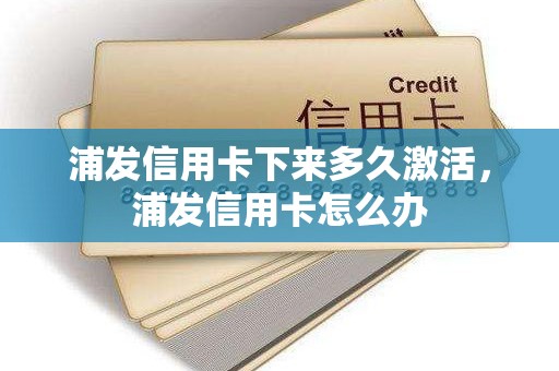 浦发信用卡下来多久激活，浦发信用卡怎么办