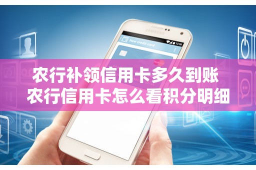 农行补领信用卡多久到账 农行信用卡怎么看积分明细
