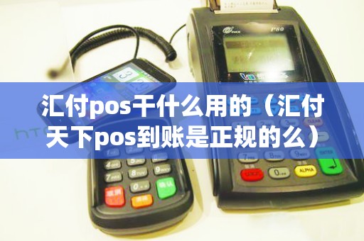 汇付pos干什么用的（汇付天下pos到账是正规的么）
