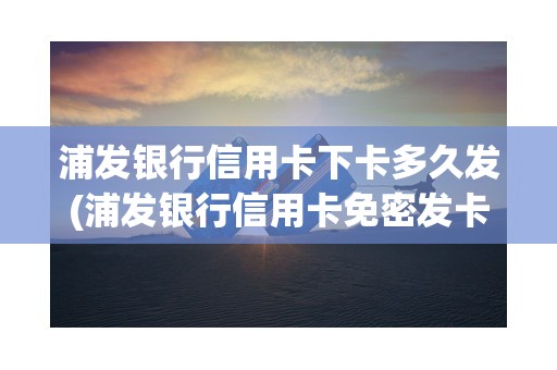 浦发银行信用卡下卡多久发(浦发银行信用卡免密发卡可以发多少)