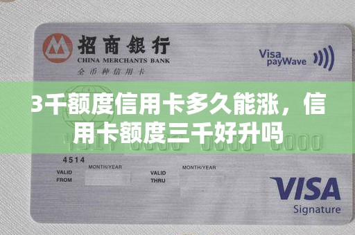 3千额度信用卡多久能涨，信用卡额度三千好升吗