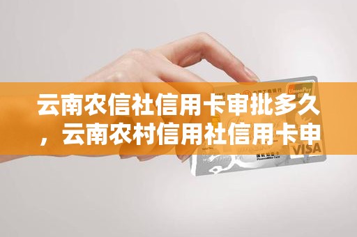 云南农信社信用卡审批多久，云南农村信用社信用卡申请进度查询