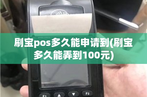 刷宝pos多久能申请到(刷宝多久能弄到100元)