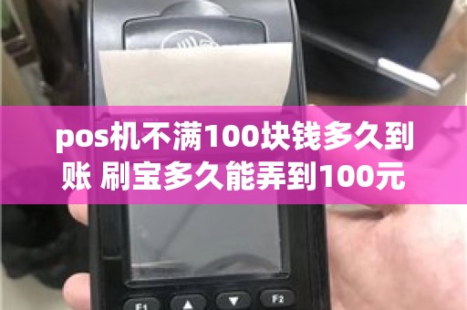 pos机不满100块钱多久到账 刷宝多久能弄到100元
