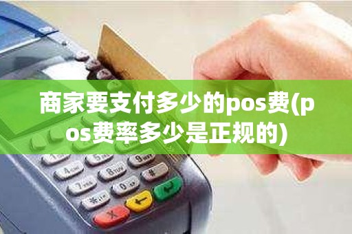 商家要支付多少的pos费(pos费率多少是正规的)