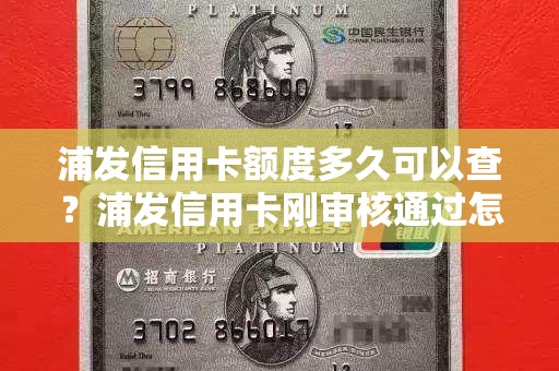 浦发信用卡额度多久可以查?浦发信用卡刚审核通过怎么查额度 浦发信用卡额度多久可以查?浦发信用卡刚审核通过怎么查额度