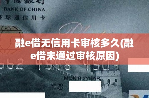 融e借无信用卡审核多久(融e借未通过审核原因)