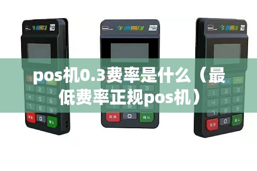 pos机0.3费率是什么（最低费率正规pos机）