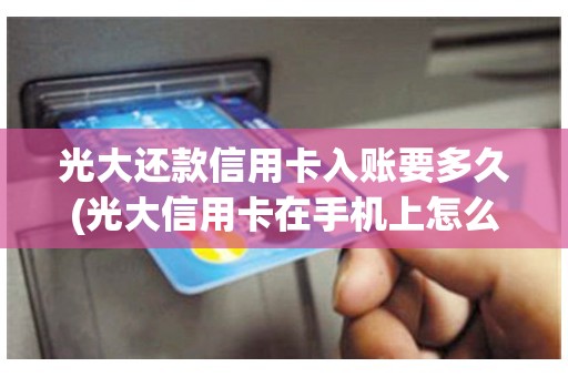 光大还款信用卡入账要多久(光大信用卡在手机上怎么还款)