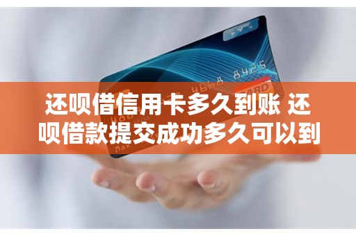 还呗借信用卡多久到账 还呗借款提交成功多久可以到