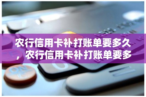 农行信用卡补打账单要多久，农行信用卡补打账单要多久到账