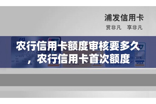 农行信用卡额度审核要多久，农行信用卡首次额度