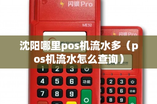 沈阳哪里pos机流水多（pos机流水怎么查询）