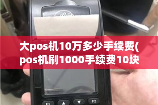 大pos机10万多少手续费(pos机刷1000手续费10块费率是多少)