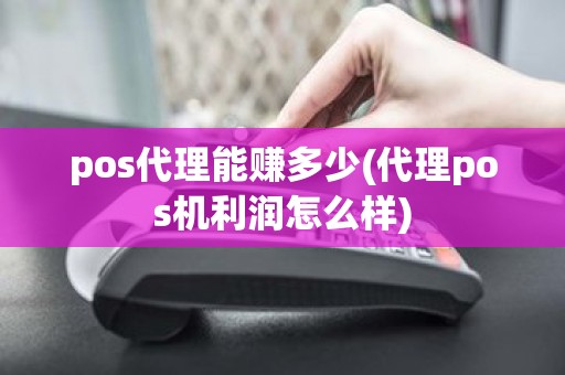 pos代理能赚多少(代理pos机利润怎么样)