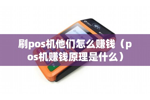 刷pos机他们怎么赚钱(pos机赚钱原理是什么) 刷pos机他们怎么赚钱(pos机赚钱原理是什么)