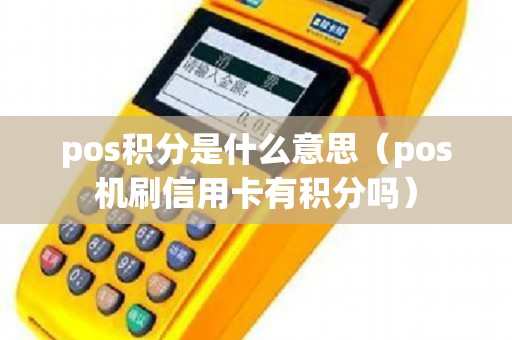 pos积分是什么意思（pos机刷信用卡有积分吗）