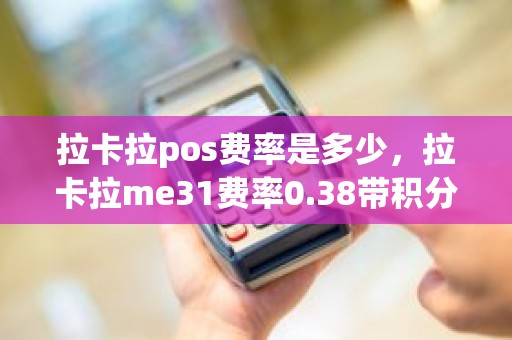 拉卡拉pos费率是多少，拉卡拉me31费率0.38带积分啥意思