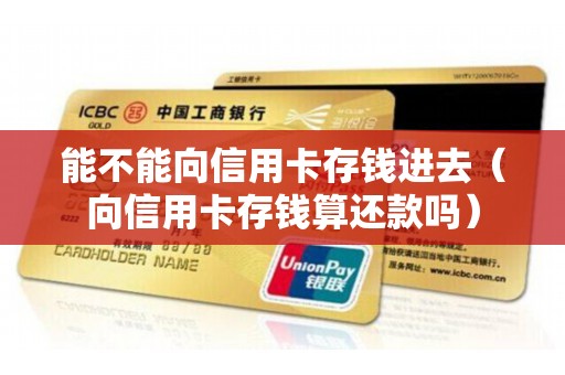 能不能向信用卡存钱进去（向信用卡存钱算还款吗）