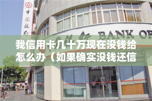 我信用卡几十万现在没钱给怎么办（如果确实没钱还信用卡）