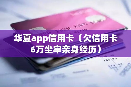 华夏app信用卡（欠信用卡6万坐牢亲身经历）
