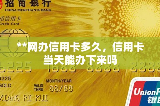 **网办信用卡多久，信用卡当天能办下来吗